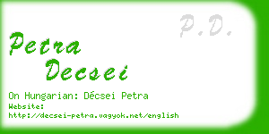 petra decsei business card