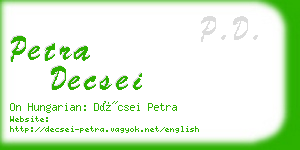 petra decsei business card